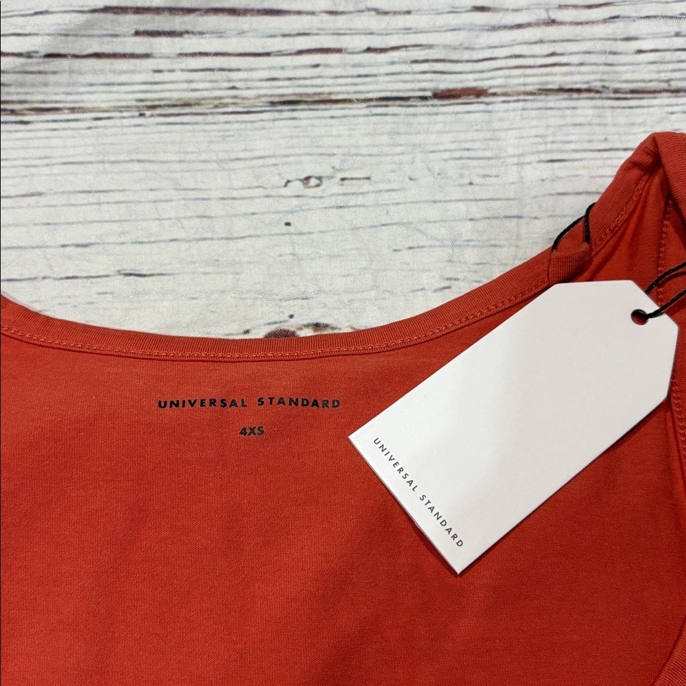 NWT Universal Standard Iconic Geneva Crew Neck Tank Dress Sun Fire - 4XS - Picture 3 of 9